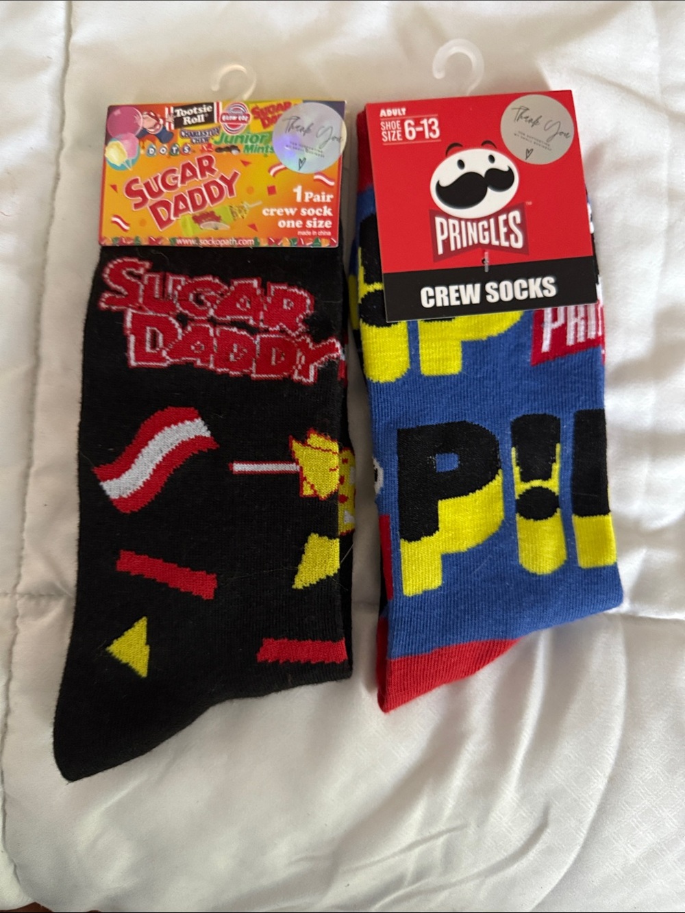 Pringle Blue & Yellow Crew Socks - Branded Graphic Socks